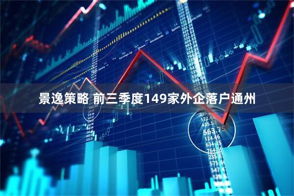景逸策略 前三季度149家外企落户通州