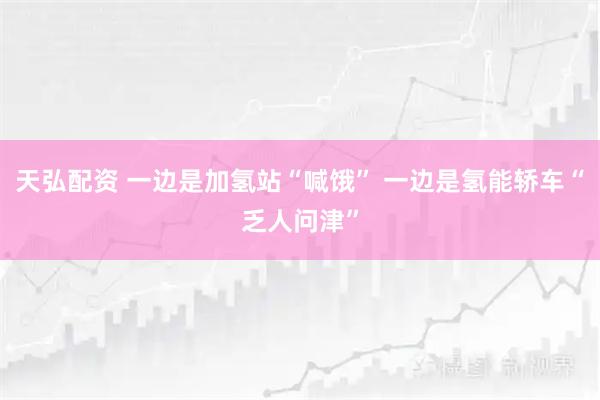 天弘配资 一边是加氢站“喊饿” 一边是氢能轿车“乏人问津”
